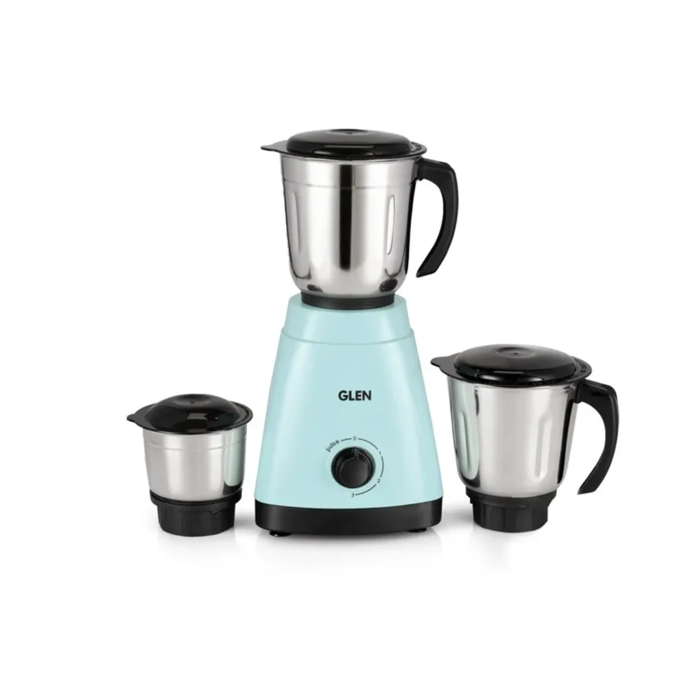 GLEN 650W Mixer Grinder with 3 Stainless Steel Jars - Authorized Dealer in Saharanpur